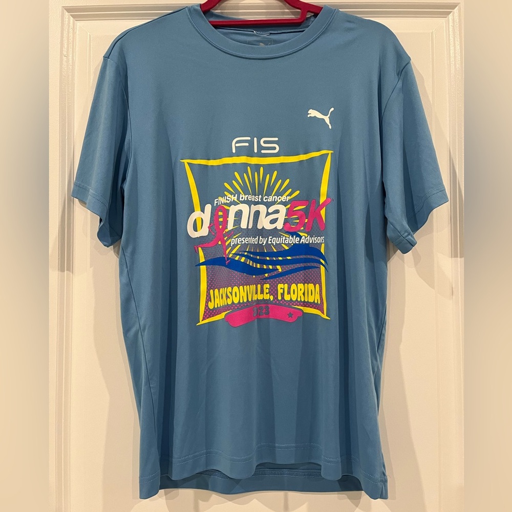 Puma Blue Breast Cancer Tee NWOT